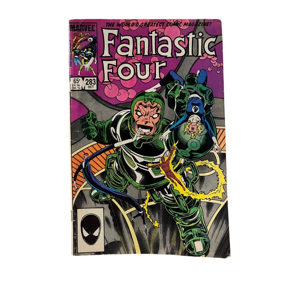 1985 Marvel Comic Book Fantastic Four #283 Iconic Psycho Man Cover Used